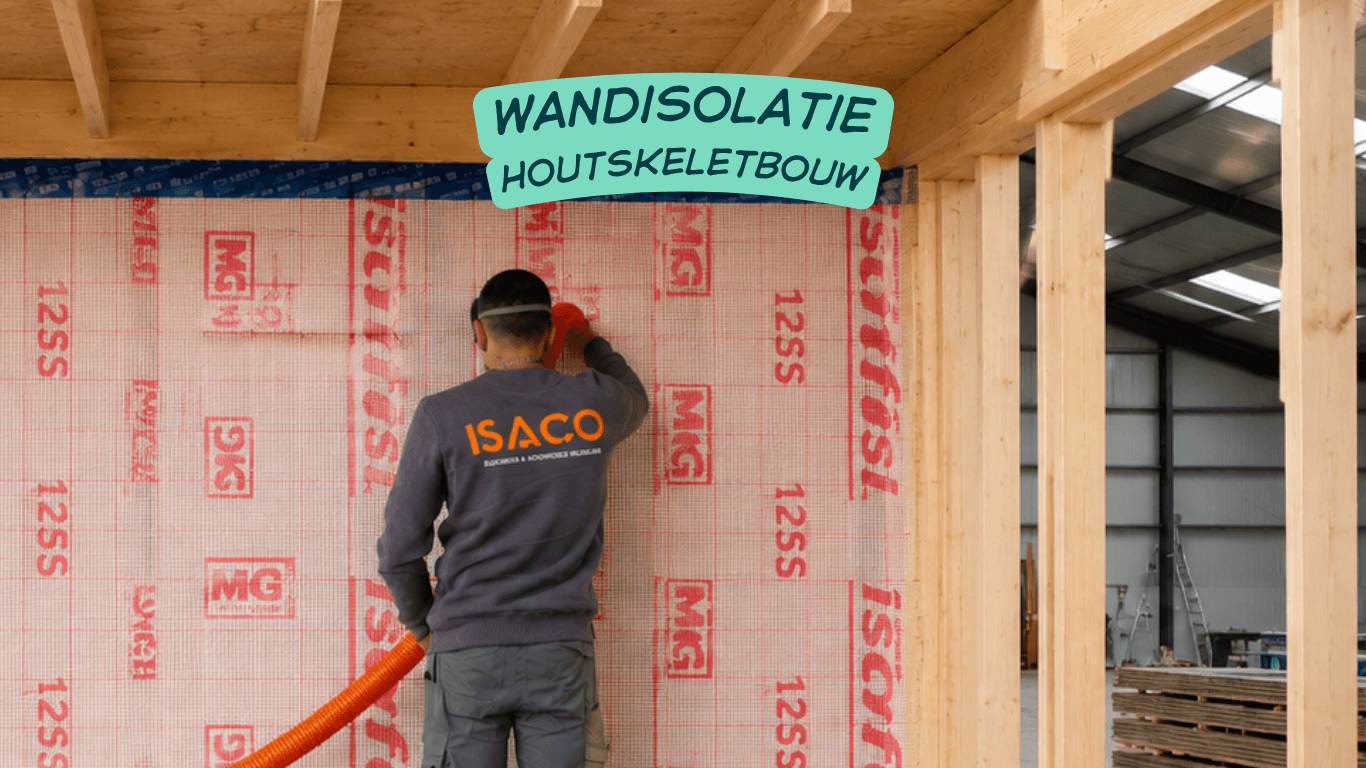 cellulose inblazen in wand houtskeletbouw met isaco