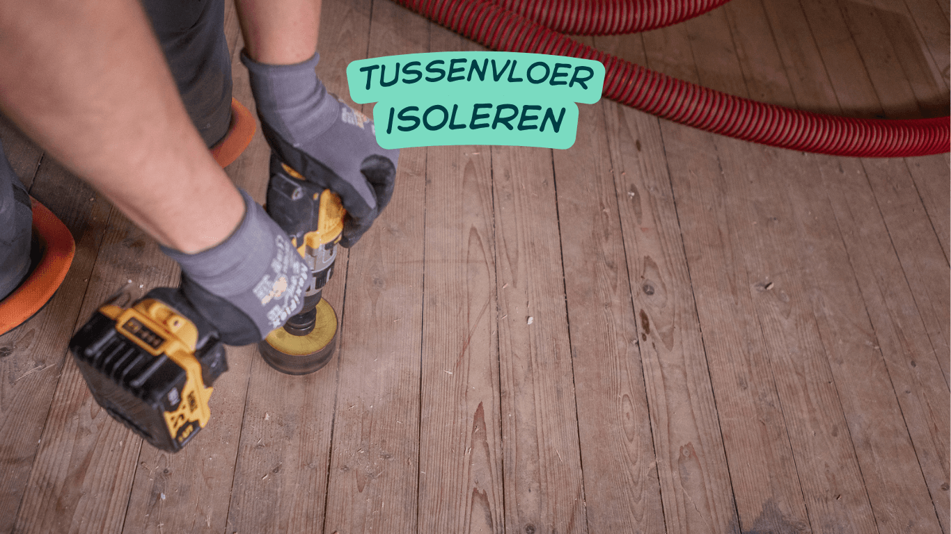 tussenvloer isoleren met isaco cellulose vezels inblazen in vloer plafond